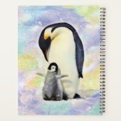 Empereur Penguin avec l'aquarelle de bébé poussin (Dos)