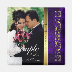 Empereur Purple Photo Enregistrer La Date Magnet