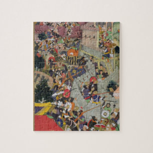 Emperor Akbar (r.1556-1605) schiet Saimal in de S Legpuzzel