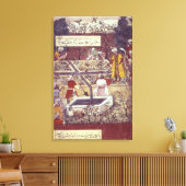 Emperor Babur en zijn architect plan Canvas Afdruk (Insitu (Woonkamer))