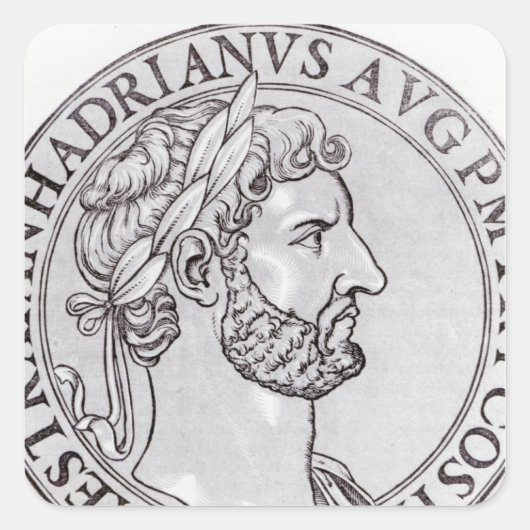 Emperor Hadrian Vierkante Sticker (Voorkant)
