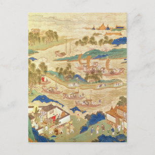 Emperor Hui Tsung die doorboord stenen vervoert Briefkaart
