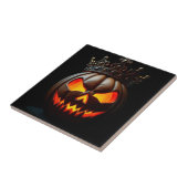 Emperor Jack-O-Lantern Halloween Ceramic Tile Tegeltje (Zijkant)