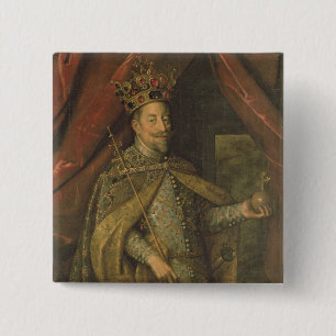 Emperor Matthias uit Oostenrijk Vierkante Button 5,1 Cm