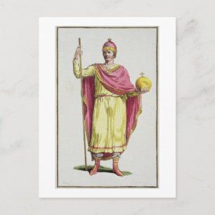 Emperor Otto III (980-1002), gegraveerd door Pierr Briefkaart