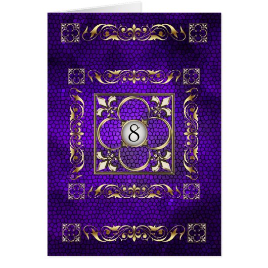 Emperor Paarse  Glas in lood (Voorkant)