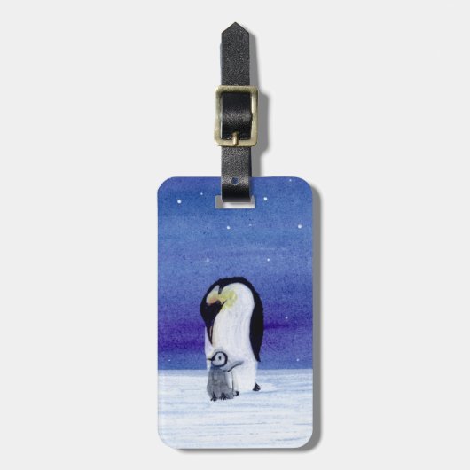 Emperor Penguin Bagagelabel (Voorkant verticaal)