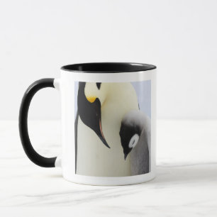 Emperor Penguin die naar de kuiken kijkt Mok