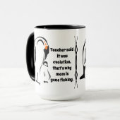 Emperor Penguin Vader die bij Zoon staat Mok (Voorkant links)