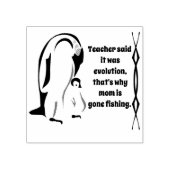 Emperor Penguin Vader die bij Zoon staat Rubberstempel (Afrduk)