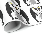 Emperor Penguins en chick Cadeaupapier (Rol Hoek)