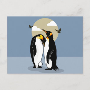 Emperor Penguins met eieren Briefkaart