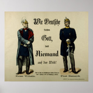 Emperor Wilhelm I en Prince Bismarck Poster