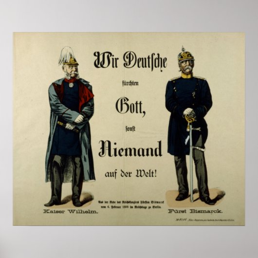 Emperor Wilhelm I en Prince Bismarck Poster (Voorkant)
