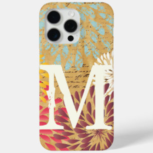  Emphera Modern Flower Monogram Galaxy iPhone 15 Pro Max Hoesje