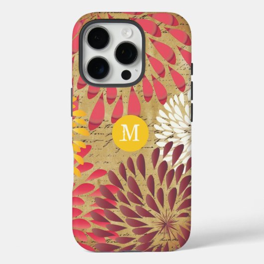 Emphera Modern Flower Monogram iPhone 5 Case-Mate iPhone Case (Achterkant)
