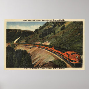 Empire Builder-trein Poster