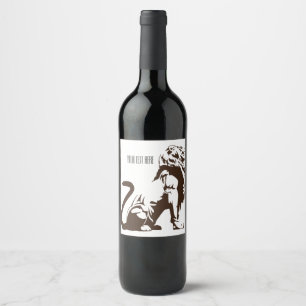 Empire Lion Wine Label Wijn Etiket