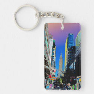Empire Sate Building uit 42nd St. New York Poster Sleutelhanger