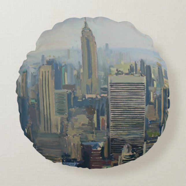 Empire State Building 2012 Rond Kussen (Voorkant)