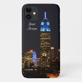 Empire State Building, 30 Rock in blauw voor autis iPhone 11 Hoesje