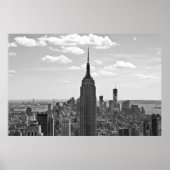 Empire State Building affiche noir et blanc (Devant)