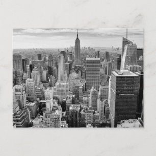 Empire State Building Black White New York City Briefkaart