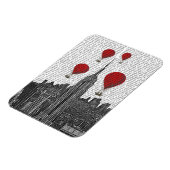 Empire State Building en Red Hot Air Luchtballonne Magneet (Linkerzijde)