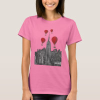 Empire State Building en Red Hot Air Luchtballonne