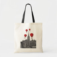 Empire State Building en Red Hot Air Luchtballonne