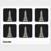 Empire State Building in New York Vierkante Sticker (Vel)