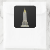 Empire State Building in New York Vierkante Sticker (Tas)