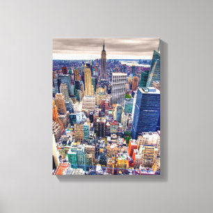 Empire State Building, Midtown Manhattan Canvas Afdruk