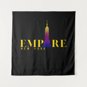 Empire State Building-New York-Levendig Goud Wandkleed