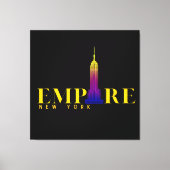 Empire State Building-New York-Vibrant Gold Canvas Afdruk (Voorkant)