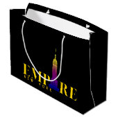 Empire State Building-New York-Vibrant Gold Groot Cadeauzakje (Achterkant Gekanteld)