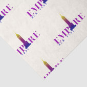 Empire State Building-New York-Vibrant Paarse Tissuepapier (Detail)