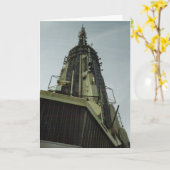 "Empire State Building Top" Gefeliciteerd Kaart (Gele Bloem)