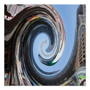 Empire State Building vanaf het 42e St. New York Perfect Poster