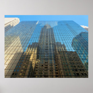 Empire State Building-weerkaatsing, New York City. Poster