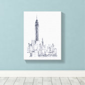 Empire State Canvas Afdruk (Insitu (Houten vloer))