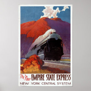 Empire State Express Vintage Poster teruggezet