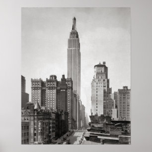 Empire State & Midtown Manhattan, 1931. Antiek Poster