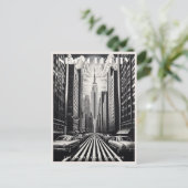 Empire State New York USA Reizen Kunst Briefkaart (Staand voorkant)