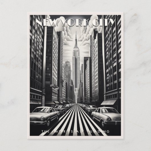 Empire State New York USA Reizen Kunst Briefkaart (Voorkant)