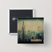 Empire State of Mind Vierkante Button 5,1 Cm (Voorkant /achterkant)