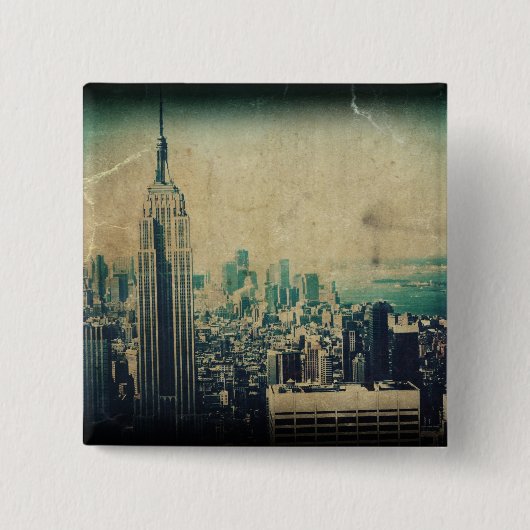 Empire State of Mind Vierkante Button 5,1 Cm (Voorkant)