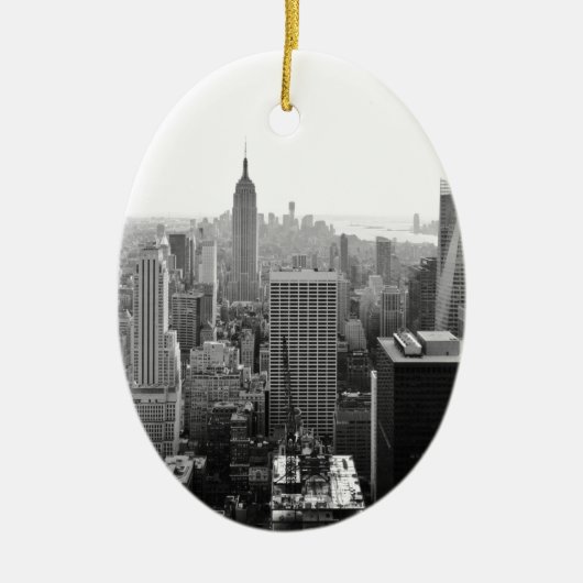 Empire States Building Manhattan Keramisch Ornament (Voorkant)