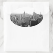Empire States Building Manhattan Ovale Sticker (Tas)
