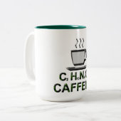 Empirische formule Cafeïne Grappige koffie mok ont (Voorkant links)